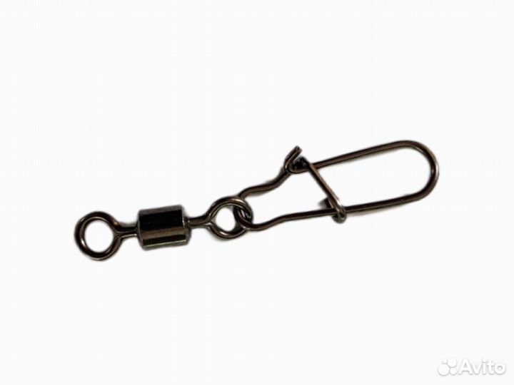 Карабин для рыбалки, с вертлюгом. (№8). (33 штук)