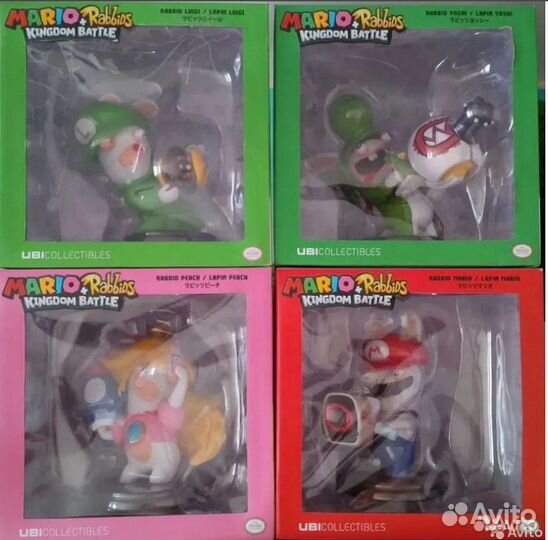 4 фигурки кроликов Mario + Rabbids