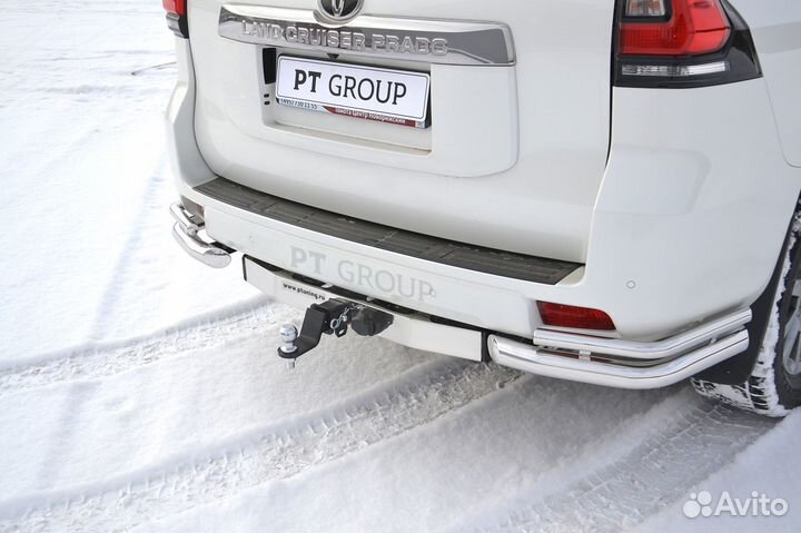 Защита угловая Нержавейка Toyota LC Prado 150