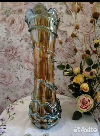 Ваза из цветного стекла СССР