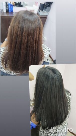 Окрашивание волос в один тон