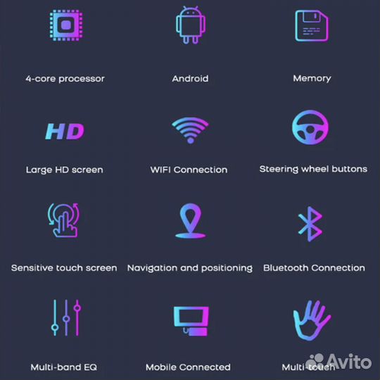 Магнитола T100 Ford Galaxy F2 под климат контроль