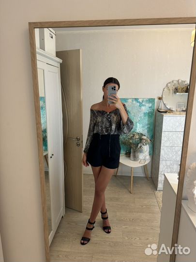 Блуза принт питон