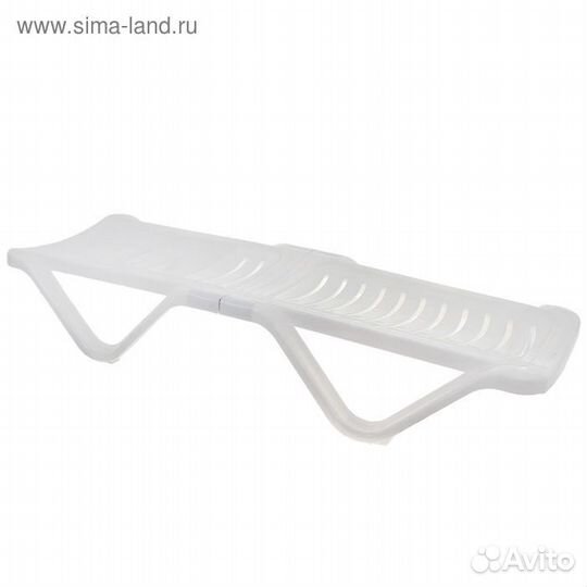 Шезлонг, размер 192 х 62 х 32, цвет белый