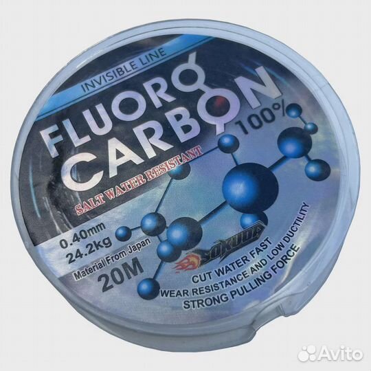 Флюорокарбон. леска без растяжения и памяти 0.40мм