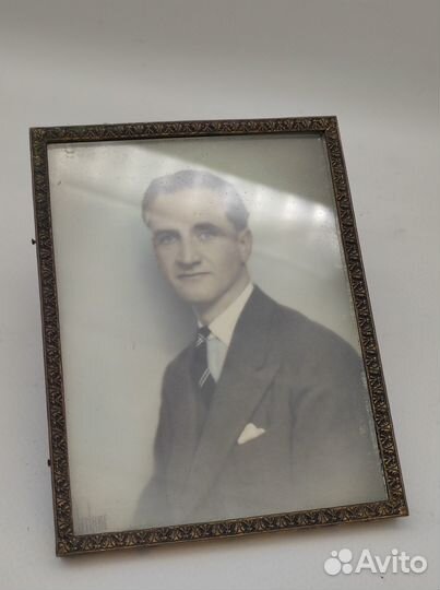 Антикварная рама с фото размер 11*8 см, нач. X