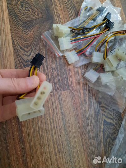 6 pin + 2 (6+2) pin переходник для видеокарт