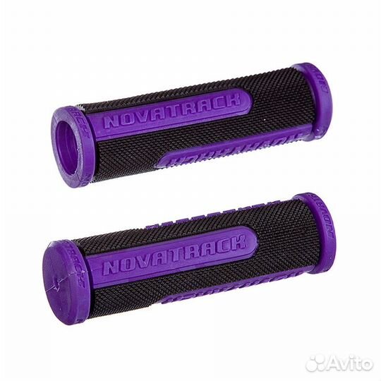 Грипсы Novatrack 110мм чёрно-фиолетовые 4341