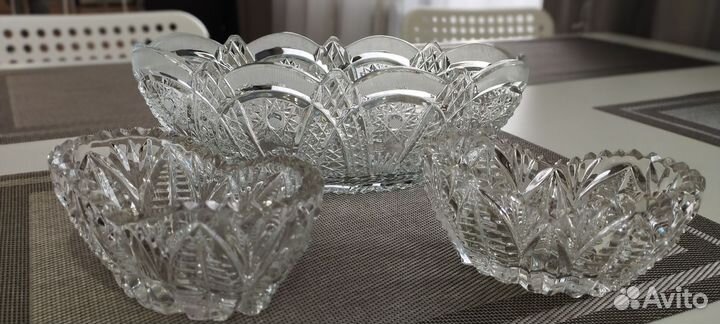 Хрустальная салатница СССР
