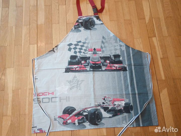 Фартук женский кухонный натуральный лён