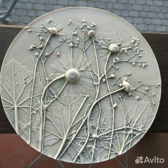 Ботанический барельеф,панно