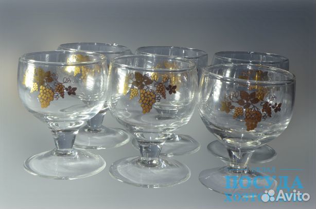 Набор рюмок 20мл Коньячная /6шт/виноград / Ч