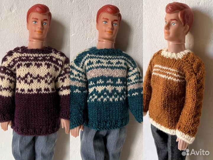 Одежда для кена. Свитер на куклу мужчину