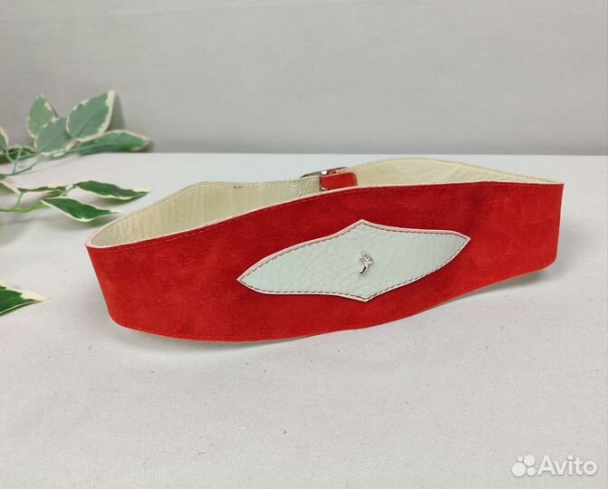 Винтажный замшевый ремень кушак