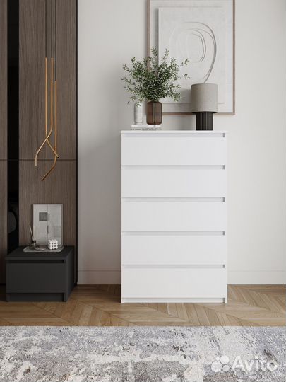 Комод с ящиками мори мк 700.5, Белый