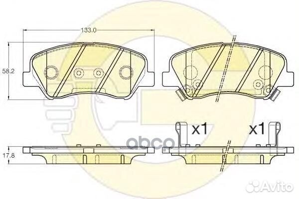 Колодки тормозные hyundai solaris 10/KIA RIO 1
