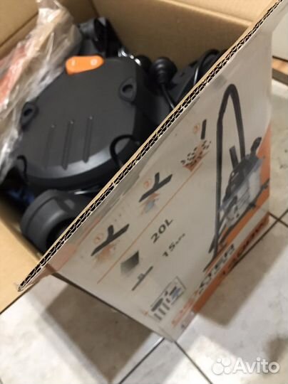 Строительный пылесос 1400Вт рабочий трудяга