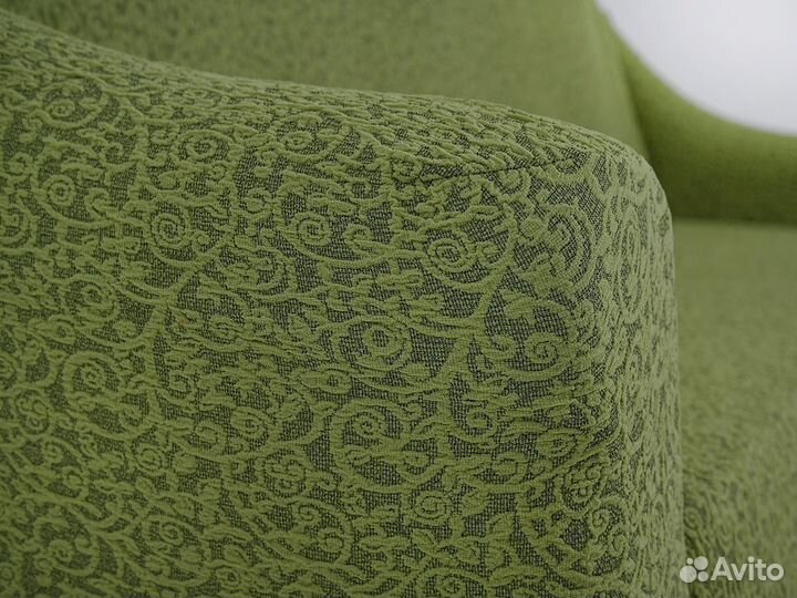 Чехол на диван и 2 кресла набор, Зеленый светлый