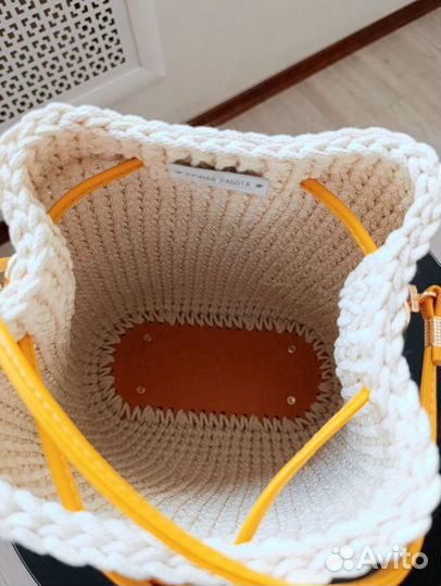 Сумка торба ручной работы из хлопчатого шнура