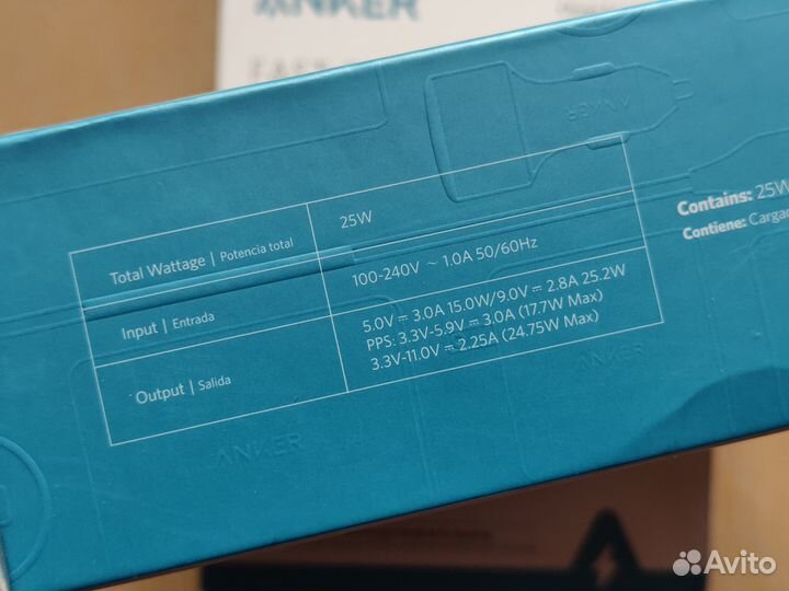 Зарядное устройство Anker PowerPort III 25w