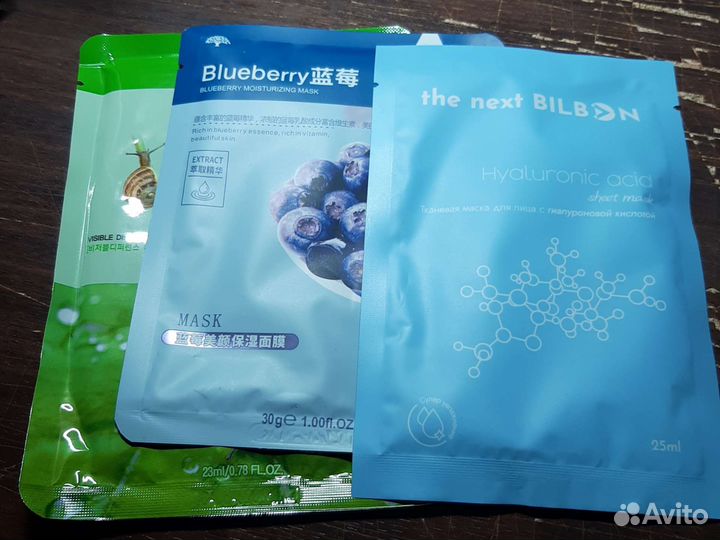 Тканевая маска для лица комплект из 10 штук