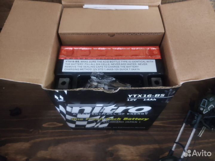 Мото акб Nitro YTX16-BS 12 V 14Ah
