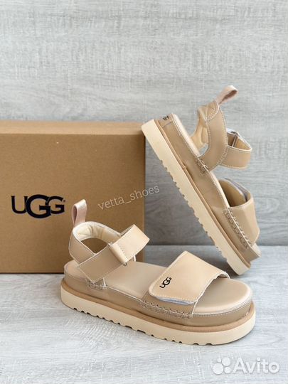 Сандалии UGG из Натуральной Кожи бежевые