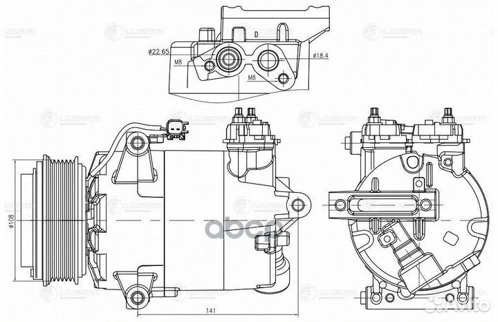 Компрессор кондиц. для а/м Ford Transit (13) 2