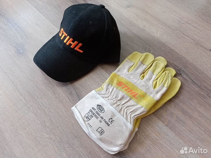 Бейсболка и перчатки stihl