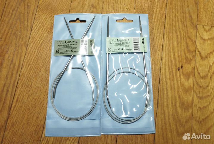 Спицы для вязания gamma 40,60,80 и 100 см