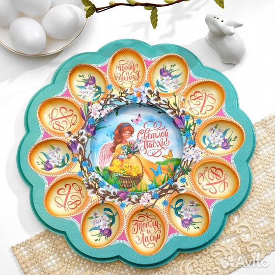 Пасхальная подставка «Ангел с цыплятами», на 12 яи