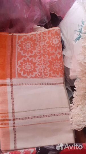 Простыни бел.полотенца махр.скатерти лен новое