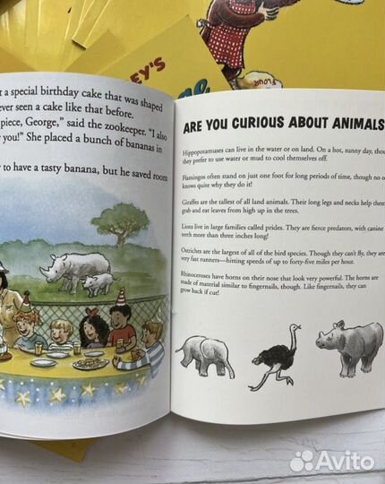 Curious George Английский язык детям Книги