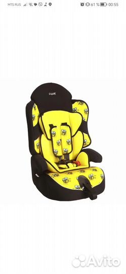 Детское автокресло 15 до 36 кг isofix Пчелка