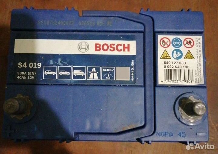 Аккумулятор с обменом на старый Bosch 40Ah