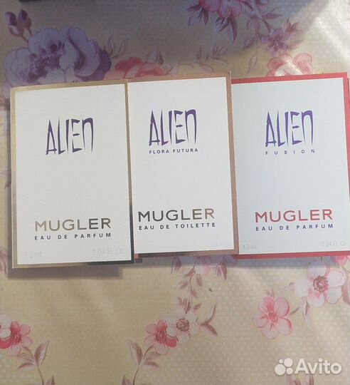 Набор пробников косметики alien mugler 3 шт