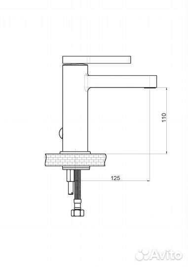 Смеситель на раковину/стол GPD - коллекция Gildo
