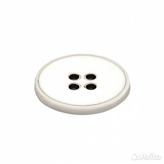 White/S белый с серебром RB z-93 Пуговица 36L (23мм), 4 прокола пластик (White/S белый с серебром)