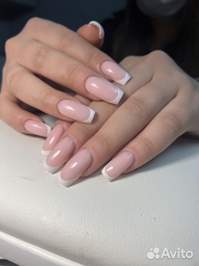 Аппаратный маникюр,покрытие с выравниваем