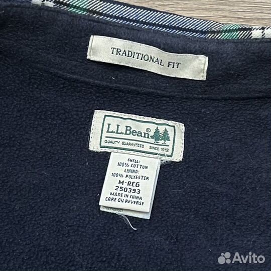 L.L.Bean Fleece Lined Утеплееная рубашка М