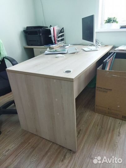 Стол офисный с тумбочкой бу