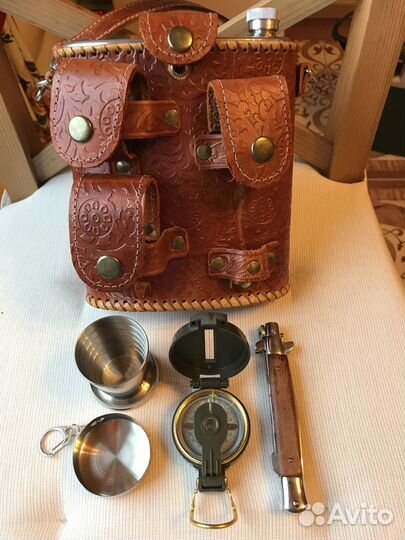 Фляжка новая в подарочном наборе