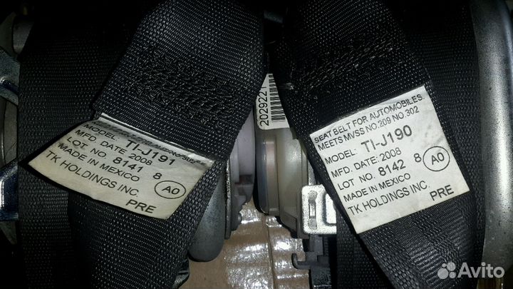 Ремень безопастности передний правый Акура Мдх YD2