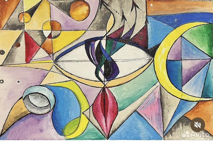 Картина абстракция акрил