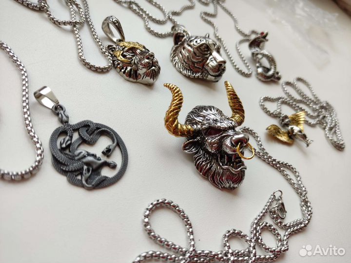 Кулоны с цепью новые