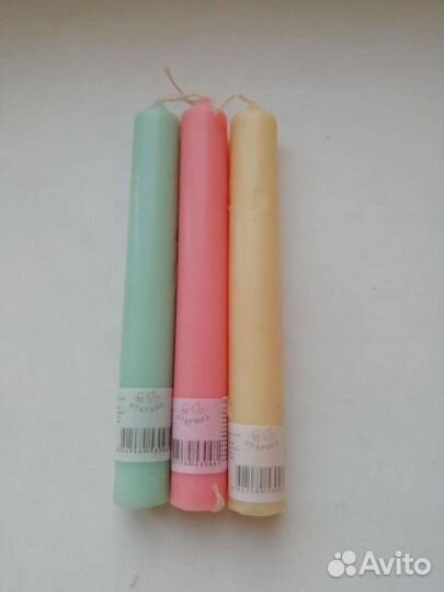 Свечи парафиновые 3 штуки