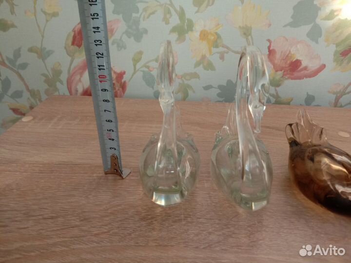 Статуэтки Лебеди Стекло СССР