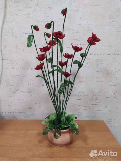 Искусственный цветок бисер