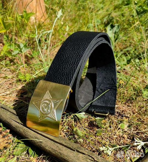 Ремень кожаный солдатский
