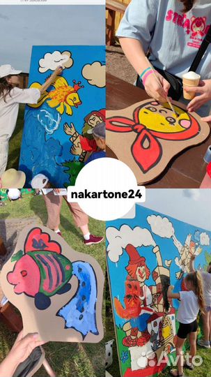 Творческий тимбилдинг. Раскраски на картоне